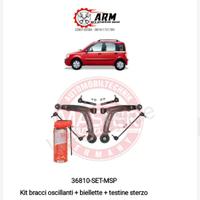 Kit bracci, biellette, testine sterzo, Panda 169