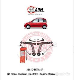 Kit bracci, biellette, testine sterzo, Panda 169