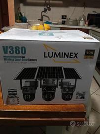 telecamera wifi 3 in 1 , con pannello solare flash
