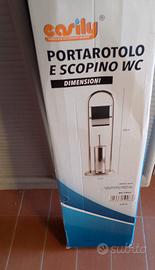 porta rotolo carta igienica e scopino 