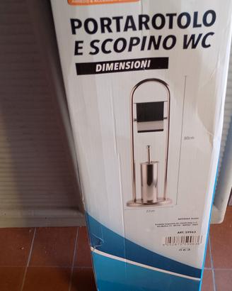 porta rotolo carta igienica e scopino 