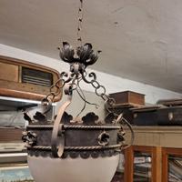 Illuminazione lampadari vintage metallo/vetro