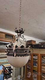 Illuminazione lampadari vintage metallo/vetro