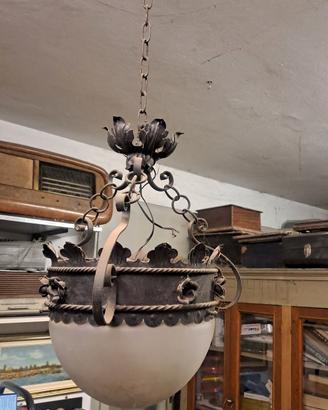Illuminazione lampadari vintage metallo/vetro
