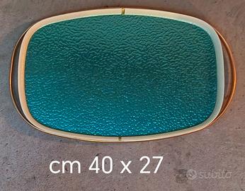 Vassoio in alluminio e formica anni 50