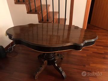 Tavolo  antico  biscotto Genovese con cassetti-800