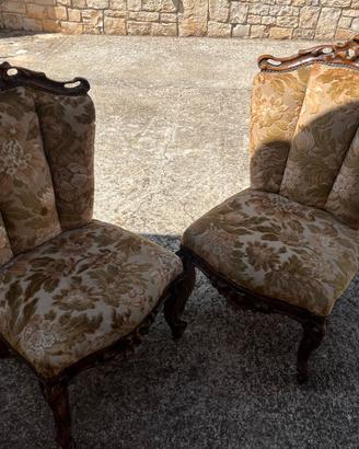 Coppia poltrone vintage in stile barocco