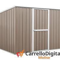 Casetta box giardino Acciaio 260x185 tortora