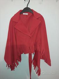 Giacca modello mantella rossa bimba