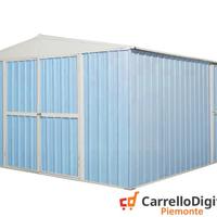 Box prefabbricato in acciaio 360x430cm azzurro