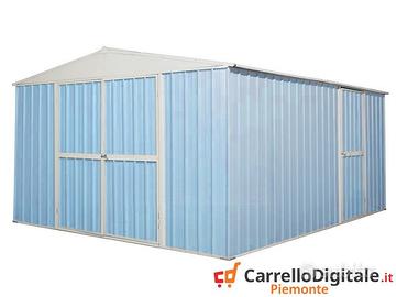 Box prefabbricato in acciaio 360x430cm azzurro