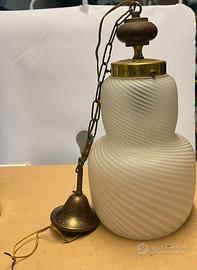 sospensione vintage in vetro