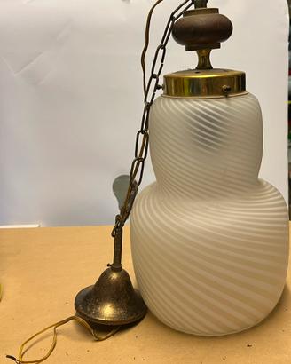 sospensione vintage in vetro