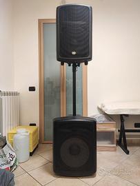 Impianto audio Cassa 350w rms + Sub 600w rms