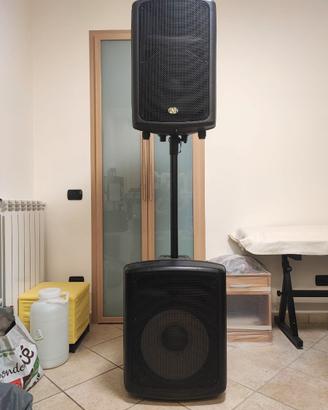 Impianto audio Cassa 350w rms + Sub 600w rms