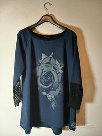 maglia elegante blu donna Taglia L 