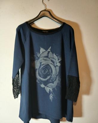 maglia elegante blu donna Taglia L 