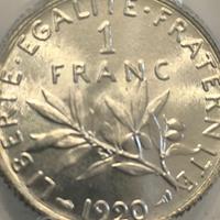 Francia - 1 franco 1920 MS65