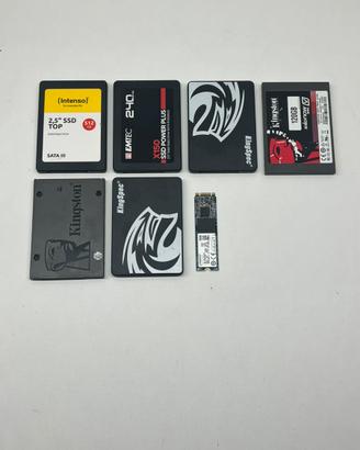 Lotto 7 SSD - 6 sata 2.5” + 1 Nvme M.2