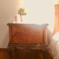 Comodino chippendale Vintage in radica