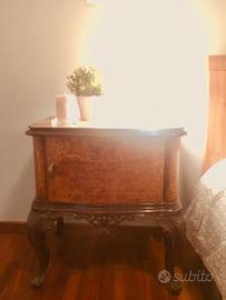 Comodino chippendale Vintage in radica