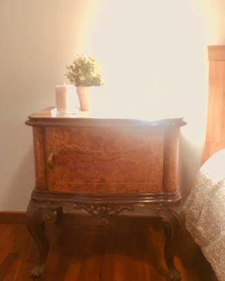 Comodino chippendale Vintage in radica