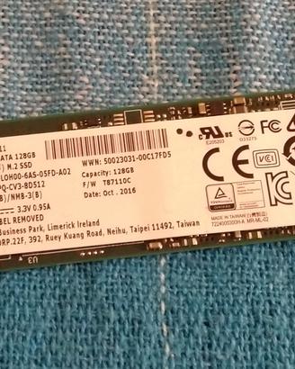 SSD M.2 128 GB + 256 GB