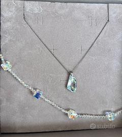 Collana e bracciale argento 925 e swarovski