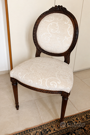 Elegante Sedia antica Luigi Filippo '800 intaglio