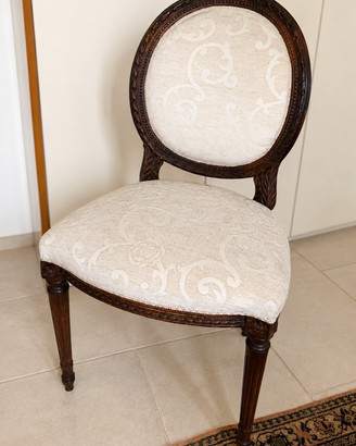 Elegante Sedia antica Luigi Filippo '800 intaglio