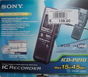 Registratore Sony digital voice recorder  ICD-P210