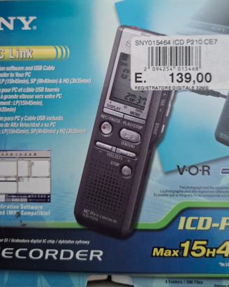 Registratore Sony digital voice recorder  ICD-P210