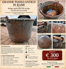 Paiolo in Rame