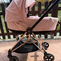 Navicella e telaio cybex mios Platinum rosa
