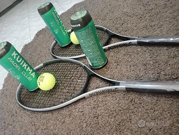 2 racchette tenis adulto nuove artengo+tubi quikma