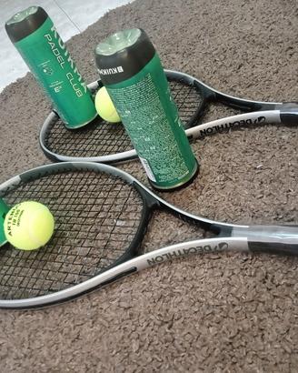 2 racchette tenis adulto nuove artengo+tubi quikma