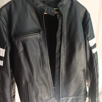 Giubbotto da moto in pelle per donna, taglia XL