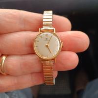 Tissot donna corona e lancette in oro 18k vintage 