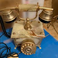Telefono Vintage in Onice e Ottone - Stile Barocco