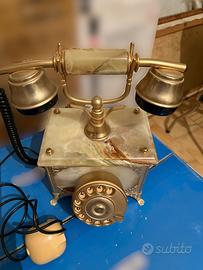 Telefono Vintage in Onice e Ottone - Stile Barocco
