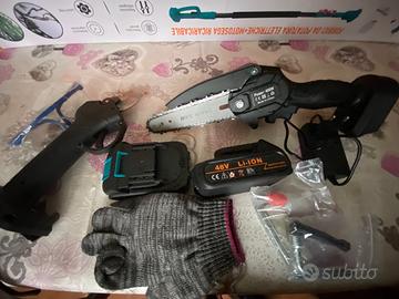 Forbice(cesoia) e motosega a batteria per potatura