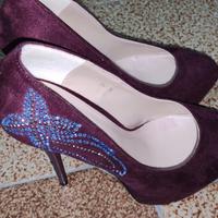 Scarpe décolleté bordeaux 