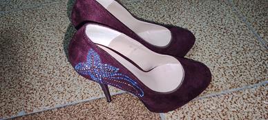 Scarpe décolleté bordeaux 