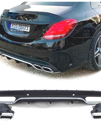 DIFFUSORE MERCEDES CLASSE C W205 14-18 LOOK AMG C6