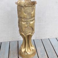 Trench Art vaso lavorato da bossolo italiano WW2