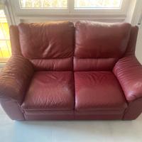 Set Divano e Poltrona vera pelle