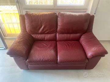 Set Divano e Poltrona vera pelle