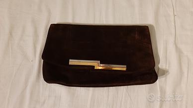 borsa pochette vintage scamosciata