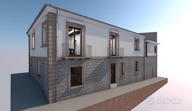 Palazzo con giardino semiristrutturato