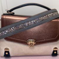 Borsa 22 con tracolla glitter